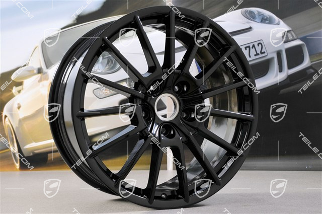 20" Komplet felg Panamera Sport, 2 x 9,5J x 20 ET 65 + 2 x 11,5 J x 20 ET 63, czarne