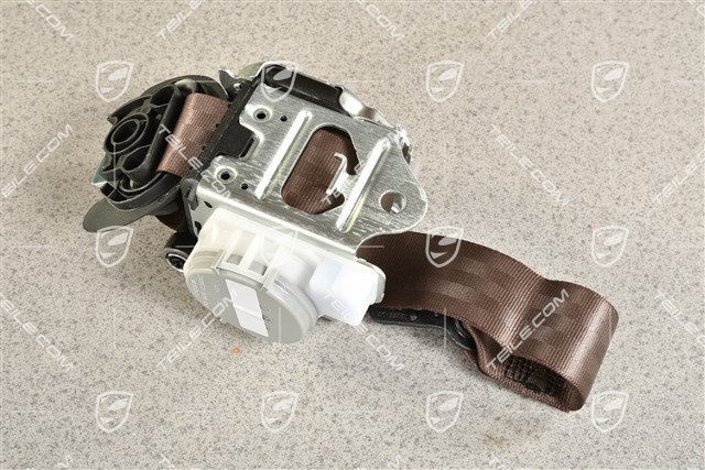 Hintere Sicherheitsgurt, optische und akustische Kontrolle der Befestigung, Trüffelbraun, L Hintere Sicherheitsgurt, optische und akustische Kontrolle der Befestigung, Trüffelbraun, L