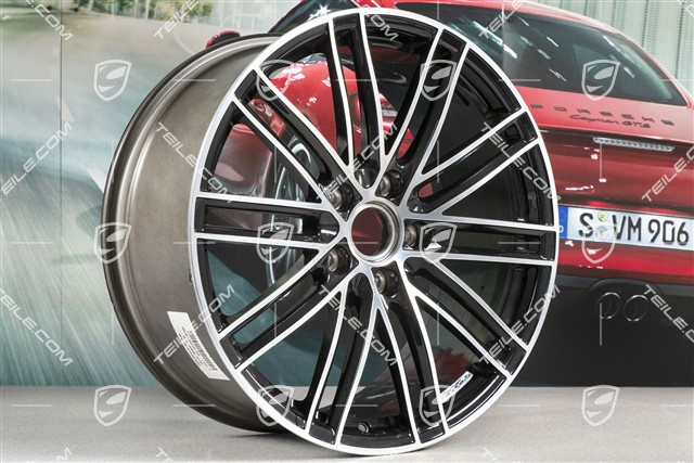 20-inch wheel rim set Turbo IV, 11,5J x 20 ET56 + 9J x 20 ET51, black high gloss