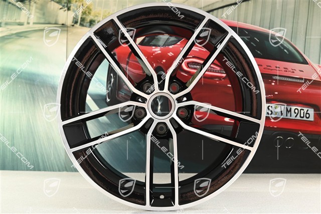 21" Carrera Exclusive Design Felge, 11,5J x 21 ET79, schwarz hochglanz, glanzgedreht