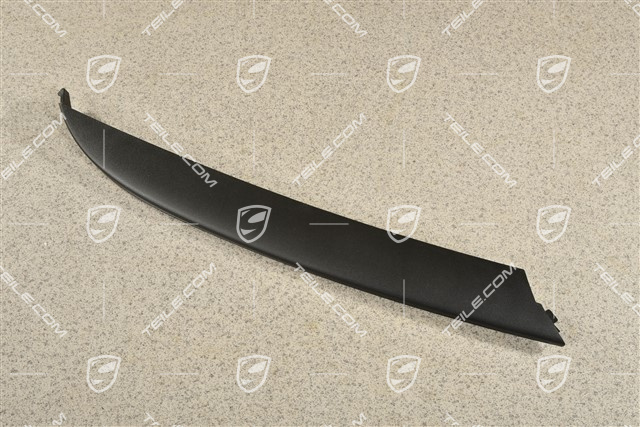 Trim cover for front bumper side retaining frame, Matte black, R