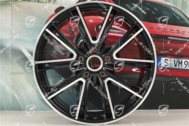 21" Felga Panamera Exclusiv, 11,5J x 21 ET69, czarny Jet Black metalik