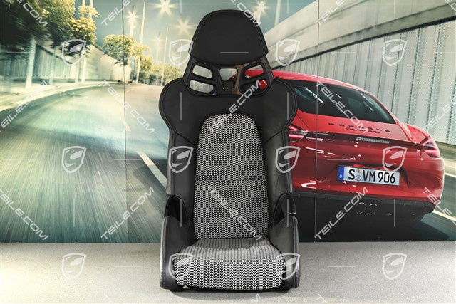 Schalensitz GT3RS / GT2RS, Carbon, Leder, Schwarz, ohne Schinen, L