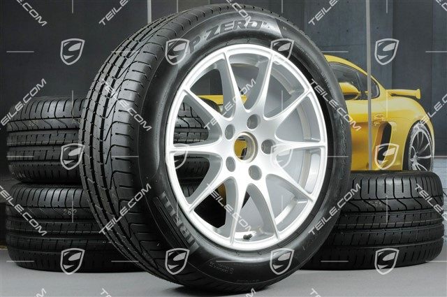 18" Panamera S Sommerräder Satz, Felgen 8J x 18 ET59 + 9J x 18 ET53 + Reifen Pirelli P-Zero 245/50 R18 + 275/45 R18