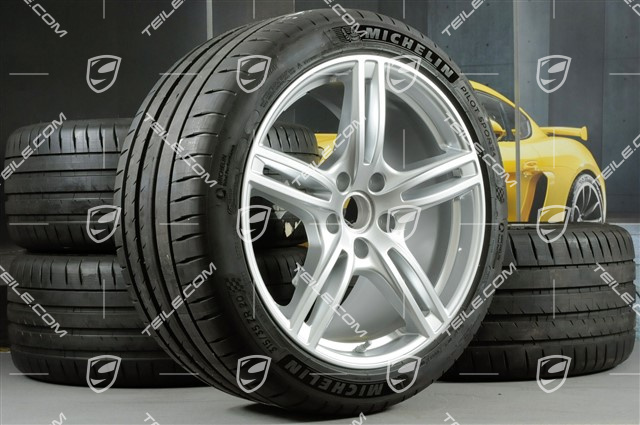 20" Panamera Turbo Sommerräder, Felgen 9,5J x 20 ET71 + 11,5J x 20 ET68 + Michelin Sommerreifen 275/40 ZR20 + 315/35 ZR20, mit RDK-Sensoren