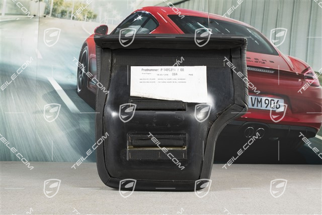 Notsitzkissen, Coupe/Targa, Raffleder, schwarz, L