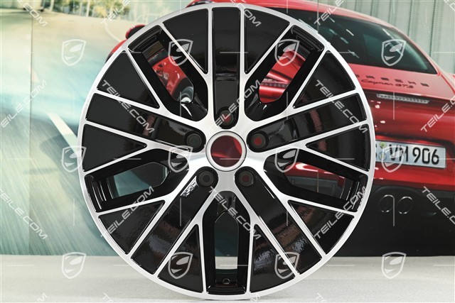 20" Macan S wheel rim, 10J x 20 ET49, high gloss black