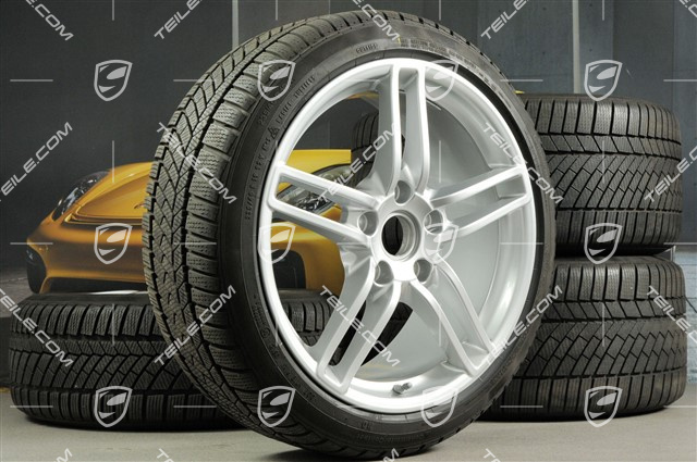 19-inch Carrera winter wheel set, 8,5J x 19 ET54 + 11J x 19 ET69 + NEW Continental winter tyres 235/40 R19 + 285/35 R19, with TPMS