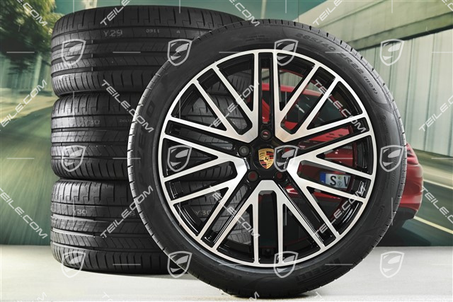 22" 911 Turbo Design Sommerräder Satz, Felgen 10J x 22 ET48 + 11,5J x 22 ET52 + Pirelli Sommerreifen 285/40 ZR22 + 315/35 ZR22
