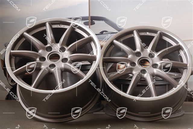 19" Felgensatz Carrera Sport, 8,5J x 19 ET55 + 11,5J x 19 ET67, GT Silver