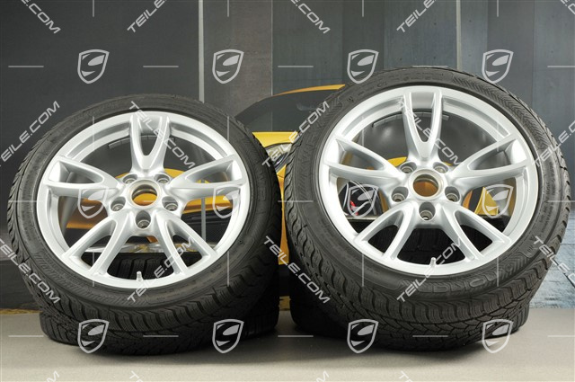 18-inch Carrera IV wheel set, wheels 8J x 18 ET57 + 11J x 18 ET51, tyres 235/40 R18 + 295/35 R18 Nokian WR, TPMS