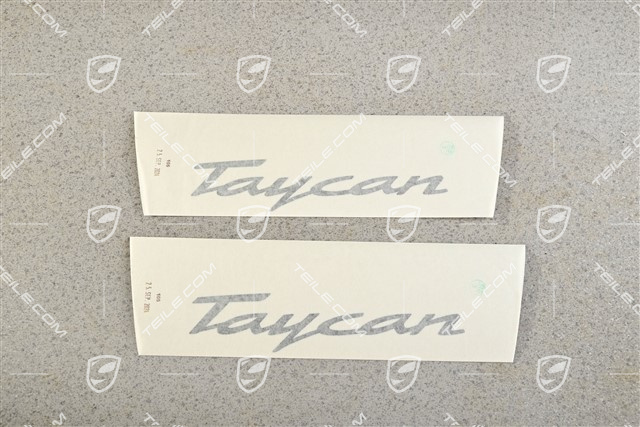 Folia ozdobna boczna z napisem "Taycan" czarna Folia ozdobna boczna z napisem "Taycan" czarna