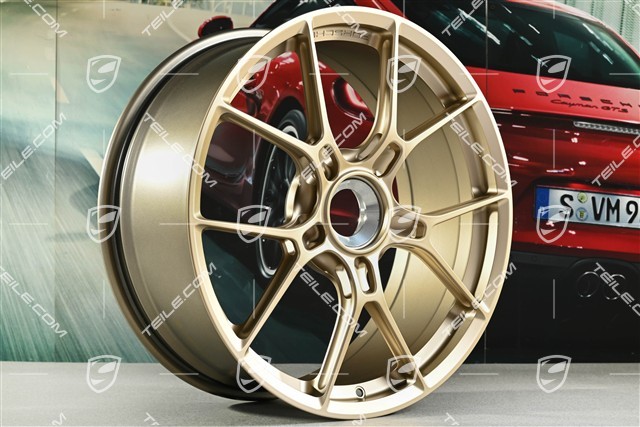 20+21" Carrera GTS lightweight alloy wheel rim set, wheels 8.5J x 20 ET50 + 11.5J x 21 ET79, in Neodyme