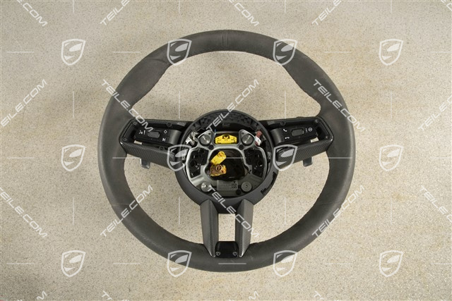 Multifunktionslenkrad, PDK, Sport Chrono Paket Plus, Alcantara/Carbon, Schwarz