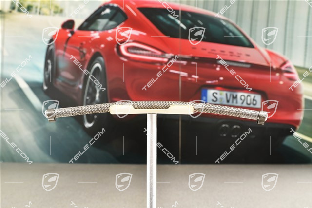 Stainless steel braided vacuum hose 190mm long