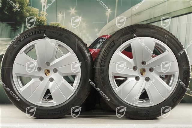 19" Taycan S summer wheel set, rims 8J x 19 ET50 + 10J x 19 ET47 + Michelin summer tyres 225/55 R19 + 275/45 R19