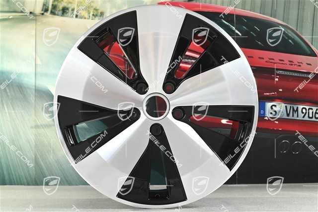 20" Macan wheel rim, 10J x 20 ET49, black high gloss