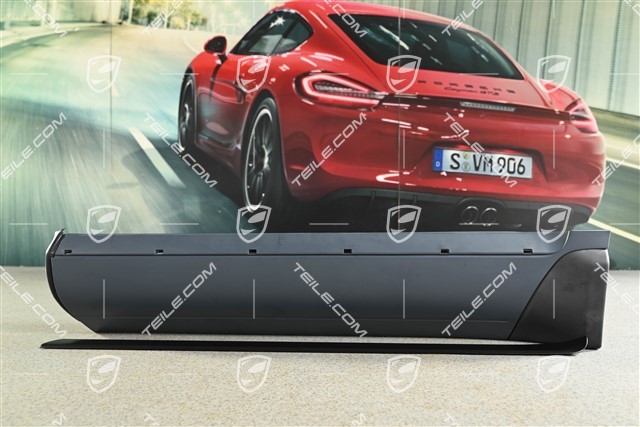 Strip, Rear door, Aluminium Package Black, (Without Aerokit/Aerokit without sill cover), L