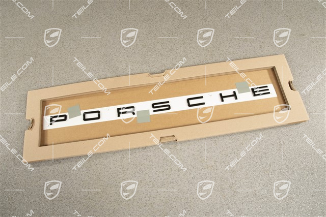 Badge / Emblem "PORSCHE" Silky gloss Black