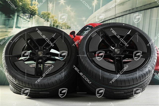 21-inch Exclusive Design summer wheel set, rims 9,5J x 21 ET60 + 11,5J x 21 ET66 + NEW Goodyear Eagle F1 Asymmetric 3 summer tyres 265/35 R21 + 305/30 R21, with Carbon aeroblades