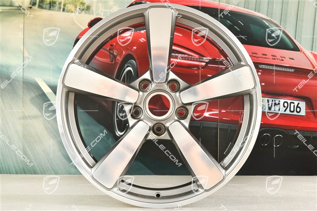 20" Carrera Exclusive Felge, 8,5J x 20 ET50, Platinsilber