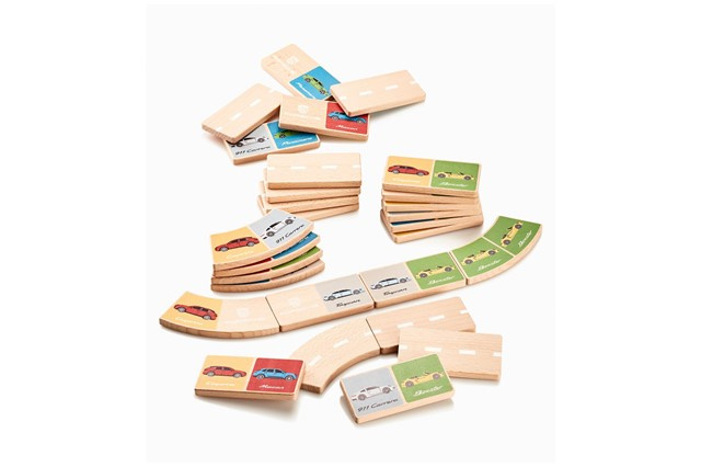 Set of Wooden Porsche dominoes multicolor