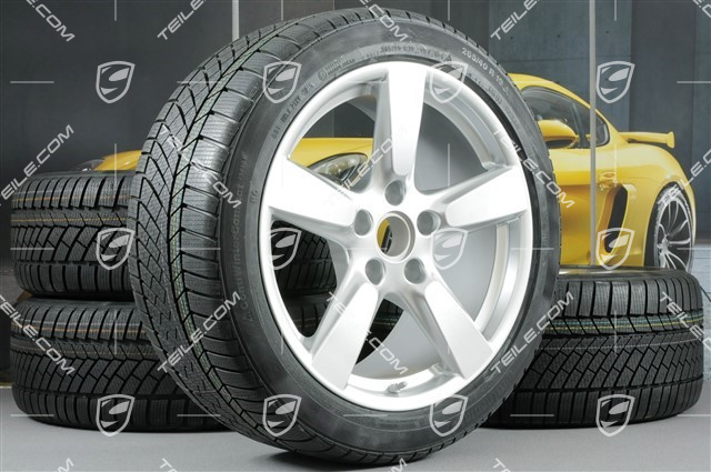 19" winter wheel set "Cayman S", rims 8J x 19 ET57 + 9,5J x 19 ET45 + winter tyres Continental WinterContact TS 830P 235/40 R19 + 265/40 R19, without TPMS