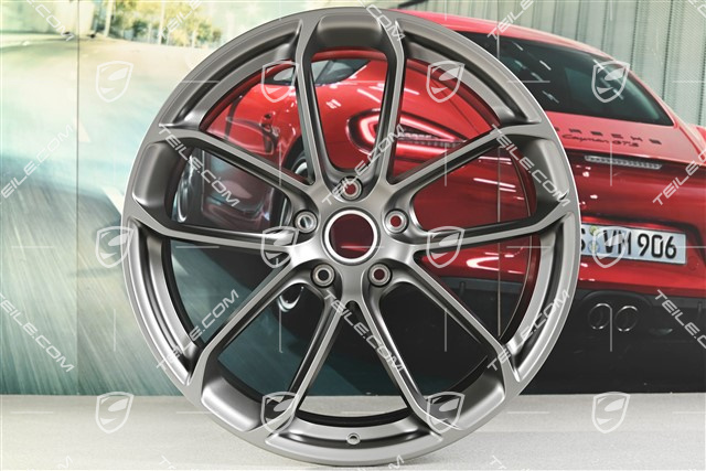 22-inch wheel rim, GT COUPE front, 10,5J x 22 ET49, Platinum satin mat