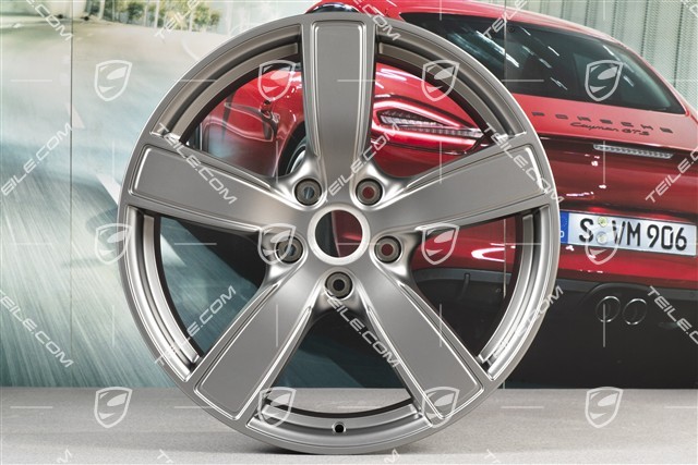 20-inch wheel rim set Carrera Sport, 8,5J x 20 ET49 + 11,5J x 20 ET56, Platinum satin matt