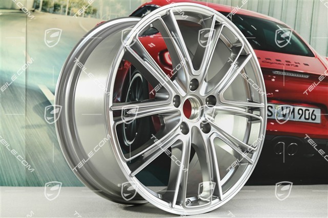 21" Felge Panamera Exclusiv, 9,5J x 21 ET71, in Platinsilber-Metallic