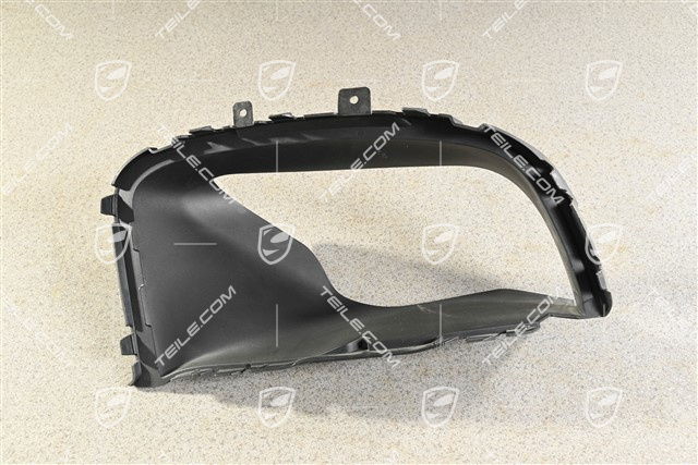 Air duct / guide 3,0L 245kW / 3,6L 309kW / Diesel 3,0L 155/176/180/190/193kW / Diesel 4,2L, Satin black, R