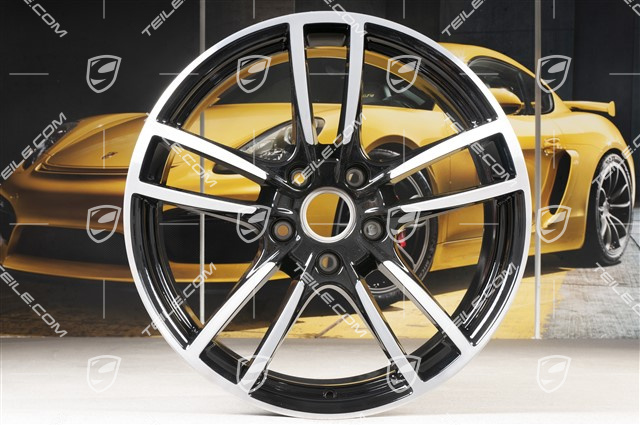 20" Cayenne Sport Felgensatz, 10,5J x 20 ET64 + 9J x 20 ET50, Schwarz