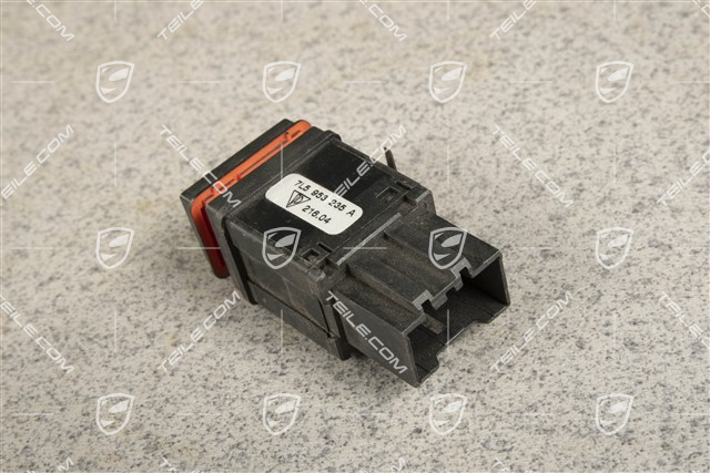 Hazard / warning light switch, Black matte