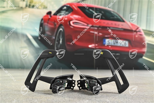 GT3 RS, Paddles for steering wheel, Weissach package, Black