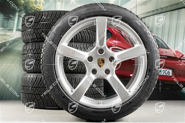19-inch Cayman S winter wheels set, rims 8J x 19 ET57 + 10J x 19 ET45, Michelin Pilot Alpin 4 winter tires 235/40 R19 +265/40 R19