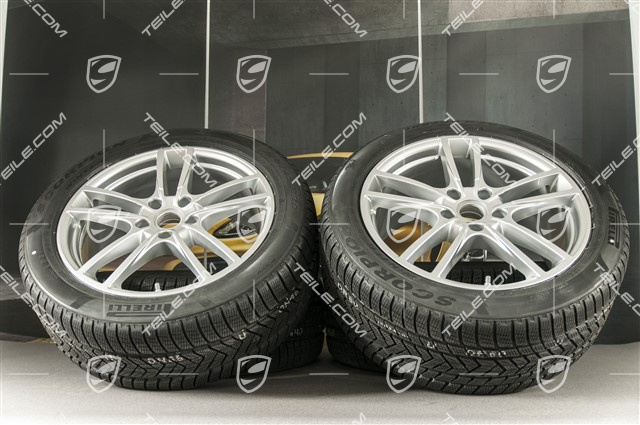 20-inch Cayenne COUPE Sport winter wheel set, rims 9J x 20 ET50 + 10,5J x 20 ET55 + Pirelli winter tyres 275/45 R20 + 305/40 R20, with TPMS