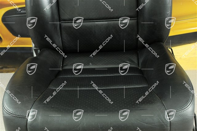 Sitz, el. einstellbar, Heizung, Memory, Lordosenstütze, Leder, schwarz, beschädigt, L