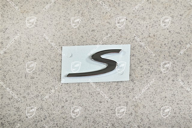 "S" logo, chrome