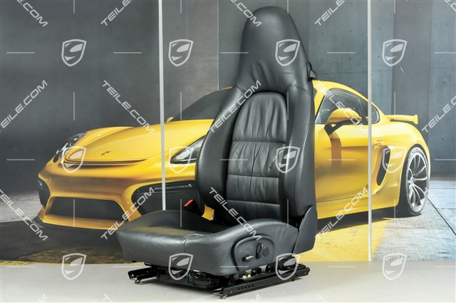 Seat, el adjustable, leather, Metropole blue, Draped, L