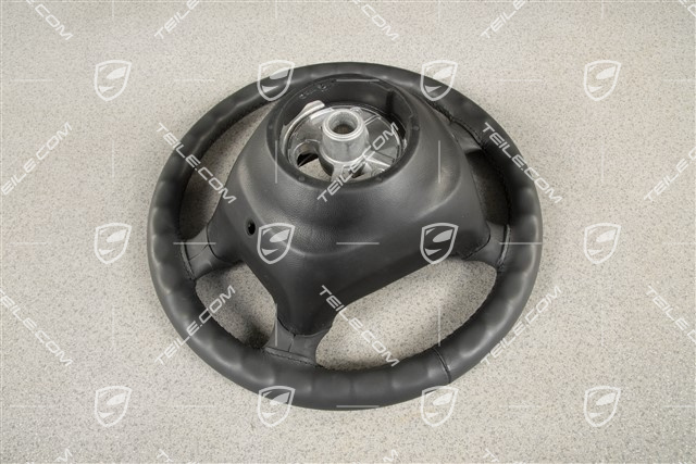 4-spoke steering wheel, leather, black