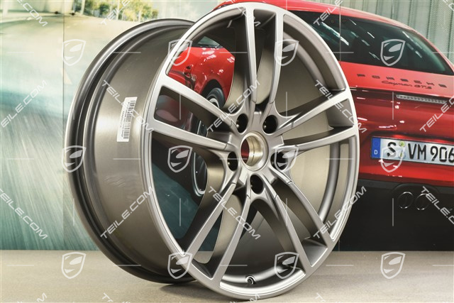 21" Felga Cayenne Turbo, 9,5J x 21 ET46, Platinum półmat satyna