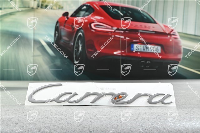 "Carrera" logo, lacquered, titanium