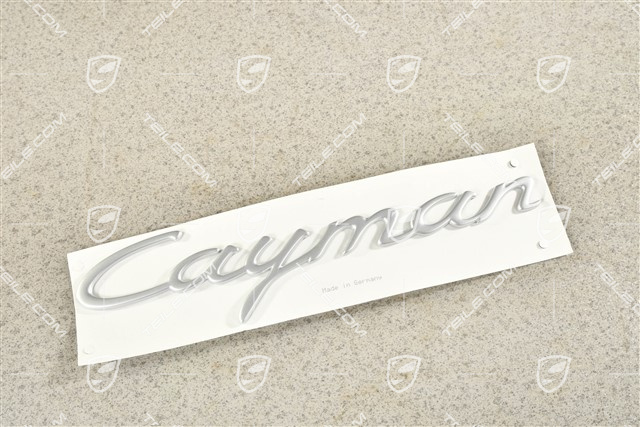 "Cayman" Badge / Emblem / logo, lacquered, Satin aluminium