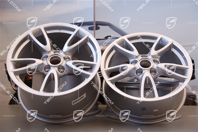 18-inch Carrera IV wheel set, 8J x 18 ET57 + 10,5J x 18 ET60, C2 / C2S