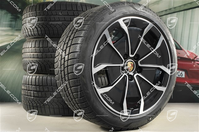 20" Turbo Aero Design Winterräder Satz, Felgen 9J x 20 ET54 + 11J x 20 ET60 + NEUE Pirelli Winterreifen 245/45 R20 + 285/40 R20