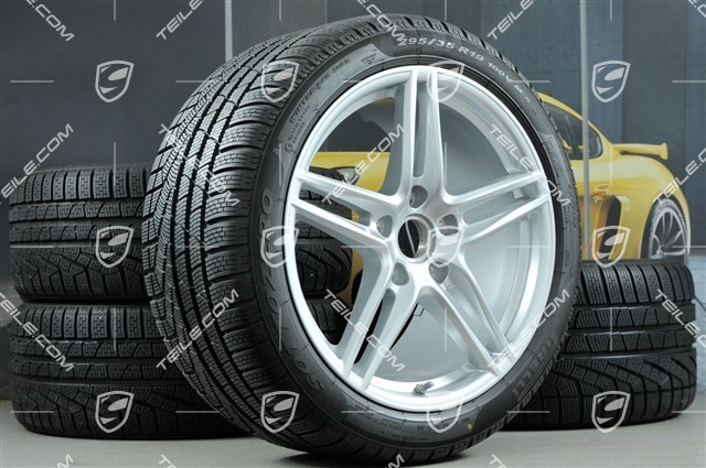 19" Winterräder Satz Carrera, Felgen 8,5J x 19 ET50 + 11J x 19 ET56 + NEUE Pirelli Sottozero II Winterreifen 235/40 R19 + 295/35 R19, nicht für Fahrzeuge mit PCCB + nicht für Fahrzeuge mit Hinterachslenkung