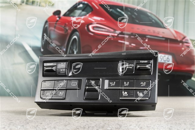 Control panel / switchboard air conditioner, Matte black / high gloss chrome finish
