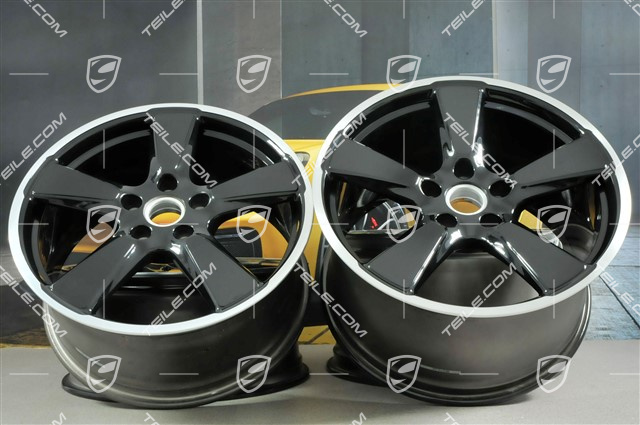 20" Felgensatz Sport Classic, 9J x 20 ET51 + 11,5J x 20 ET56, für den 991.1 Turbo und 991.2 Turbo, schwarz 20" Felgensatz Sport Classic, 9J x 20 ET51 + 11,5J x 20 ET56, für den 991.1 Turbo und 991.2 Turbo, schwarz