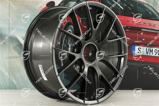 GT2RS / GT3RS wheel rim/disc, Magnesium, central lock, 9,5J x 20 ET50, black satin mat