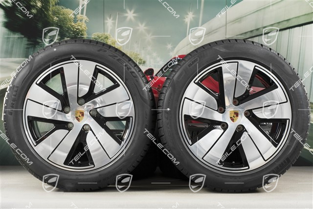 19" Taycan S winter wheel set, rims 8J x 19 ET50 + 10J x 19 ET47 + NEW Pirelli winter tyres 225/55 R19 + 275/45 R19